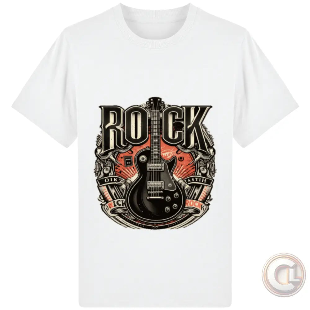T-Shirt CLOOK ’n’ Rock White / XXS - Homme>Tee-shirts