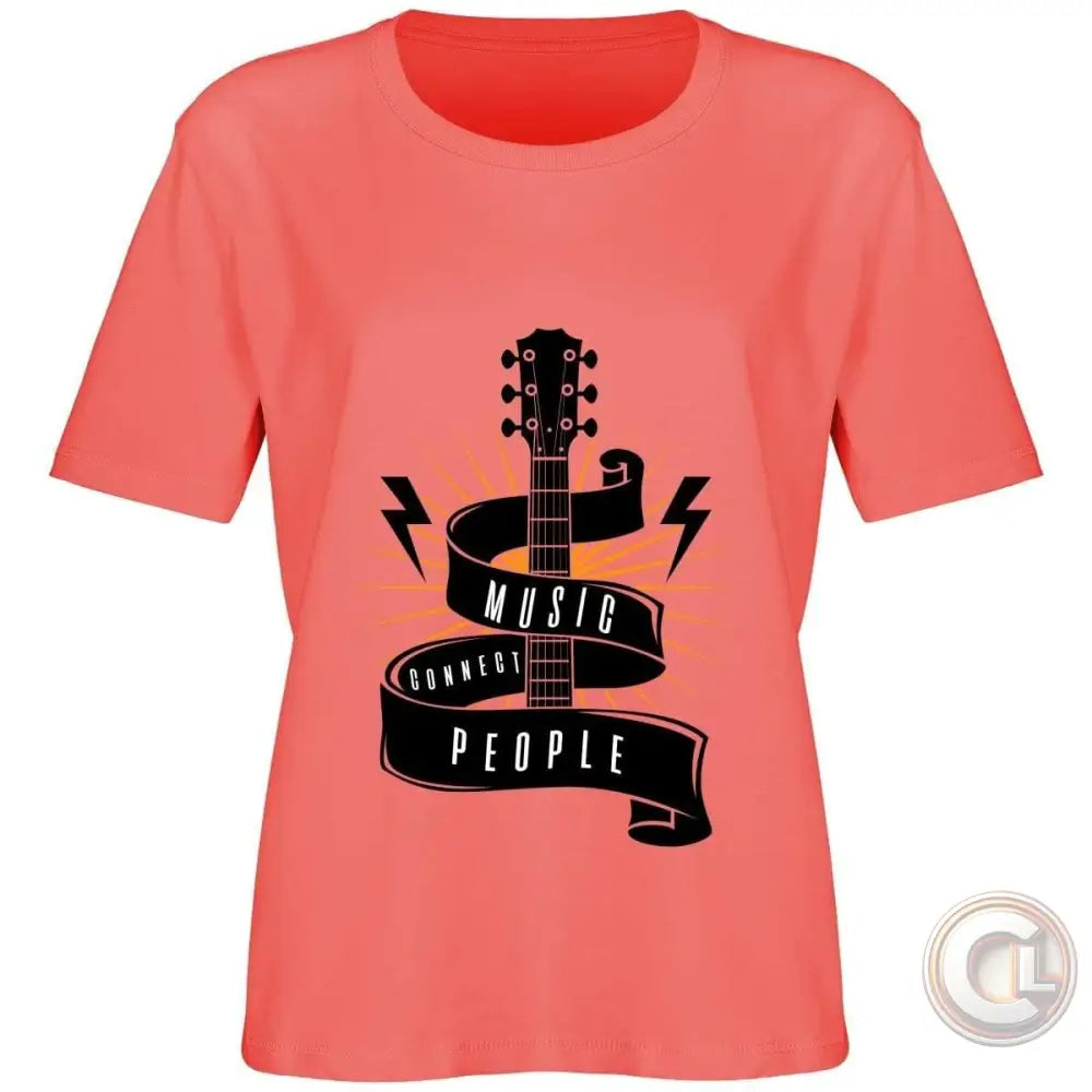 Tee-shirt Femme Coupe"BOXY"MUSIC CONNECT - CLOOK